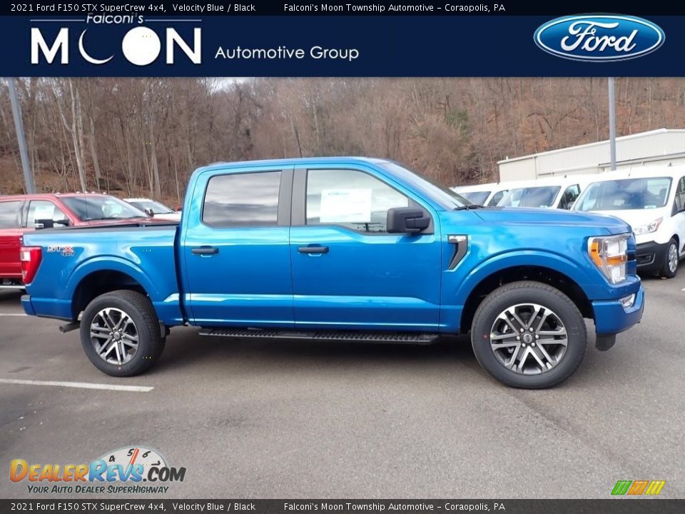 2021 Ford F150 STX SuperCrew 4x4 Velocity Blue / Black Photo #1