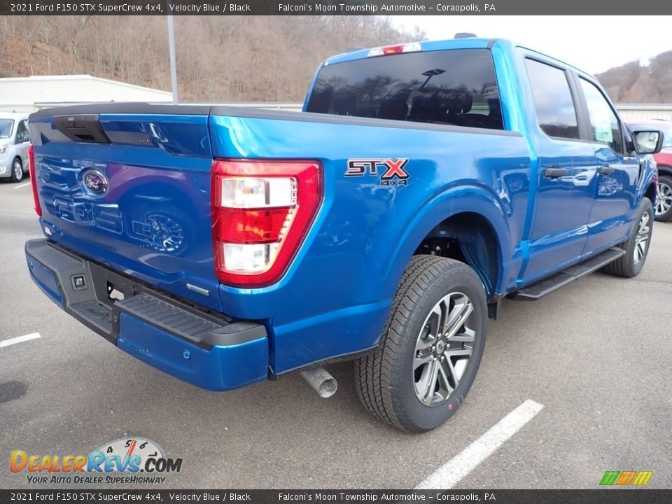 2021 Ford F150 STX SuperCrew 4x4 Velocity Blue / Black Photo #2