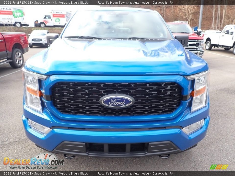 2021 Ford F150 STX SuperCrew 4x4 Velocity Blue / Black Photo #4