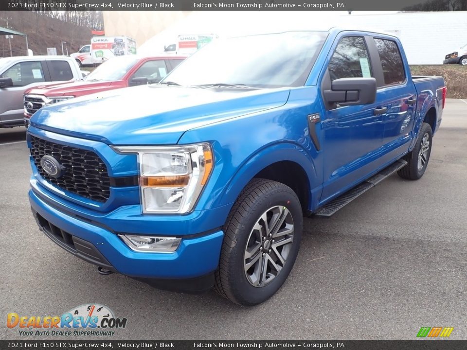 2021 Ford F150 STX SuperCrew 4x4 Velocity Blue / Black Photo #5