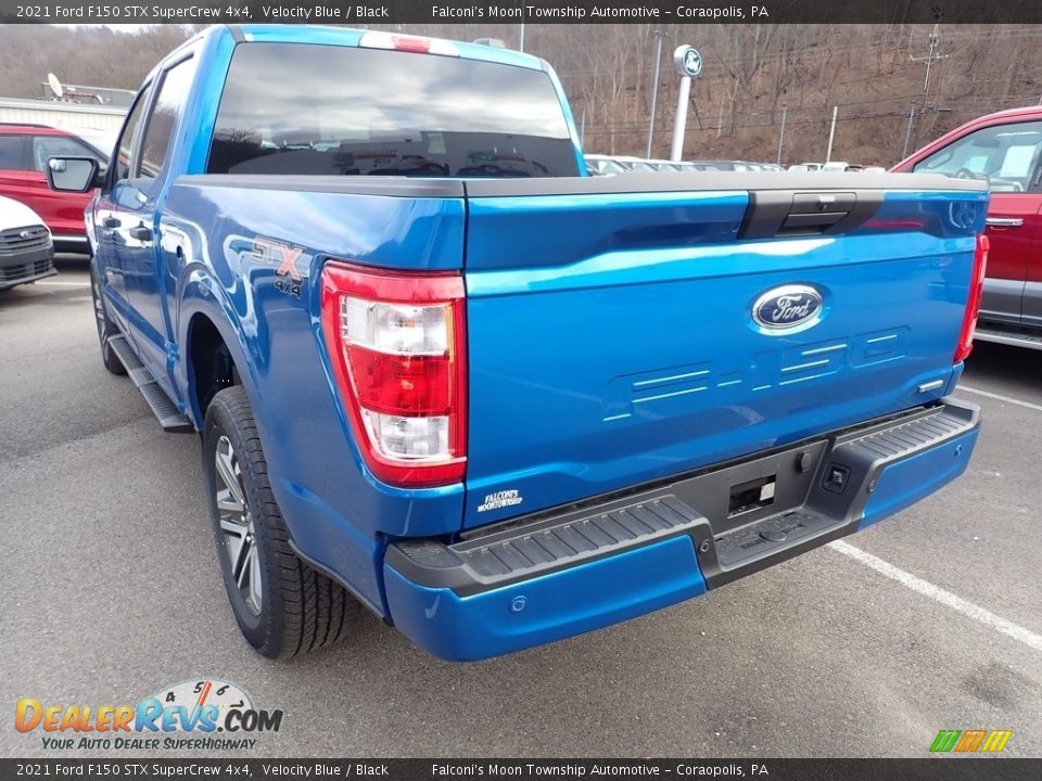 2021 Ford F150 STX SuperCrew 4x4 Velocity Blue / Black Photo #6