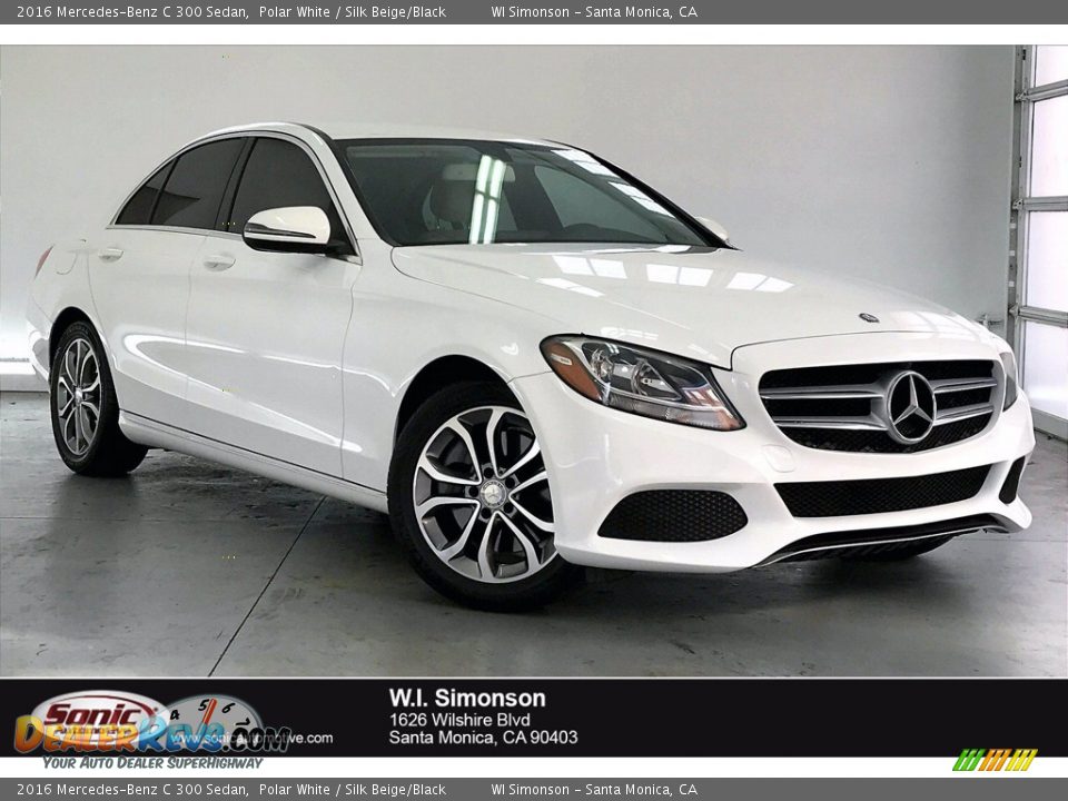2016 Mercedes-Benz C 300 Sedan Polar White / Silk Beige/Black Photo #1