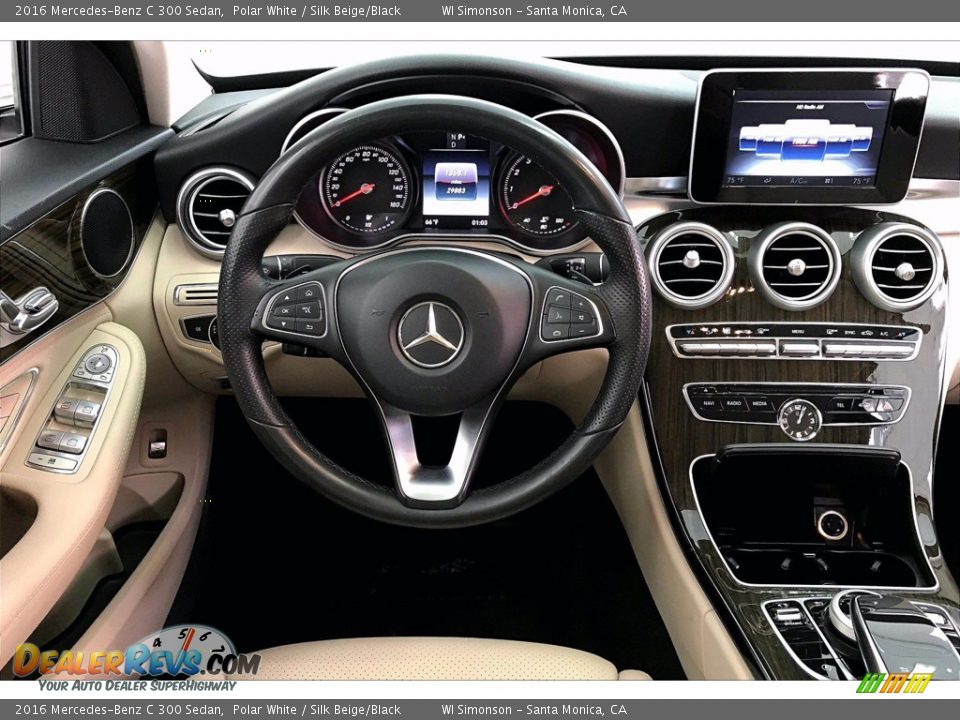 2016 Mercedes-Benz C 300 Sedan Polar White / Silk Beige/Black Photo #4