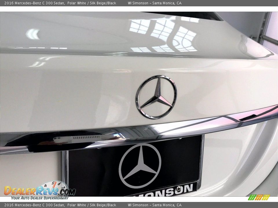 2016 Mercedes-Benz C 300 Sedan Polar White / Silk Beige/Black Photo #7