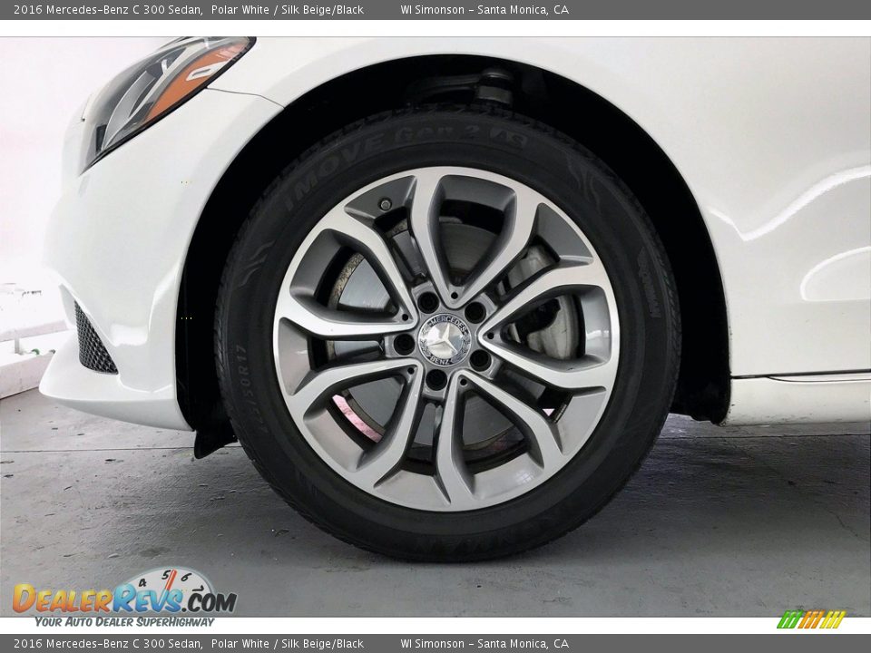 2016 Mercedes-Benz C 300 Sedan Polar White / Silk Beige/Black Photo #8
