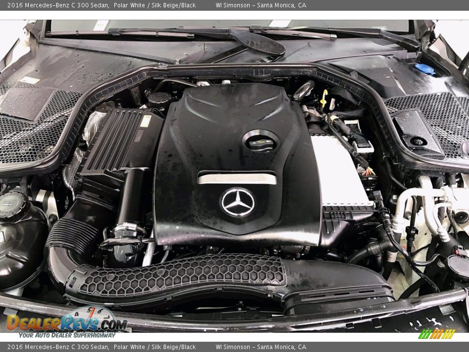 2016 Mercedes-Benz C 300 Sedan Polar White / Silk Beige/Black Photo #9