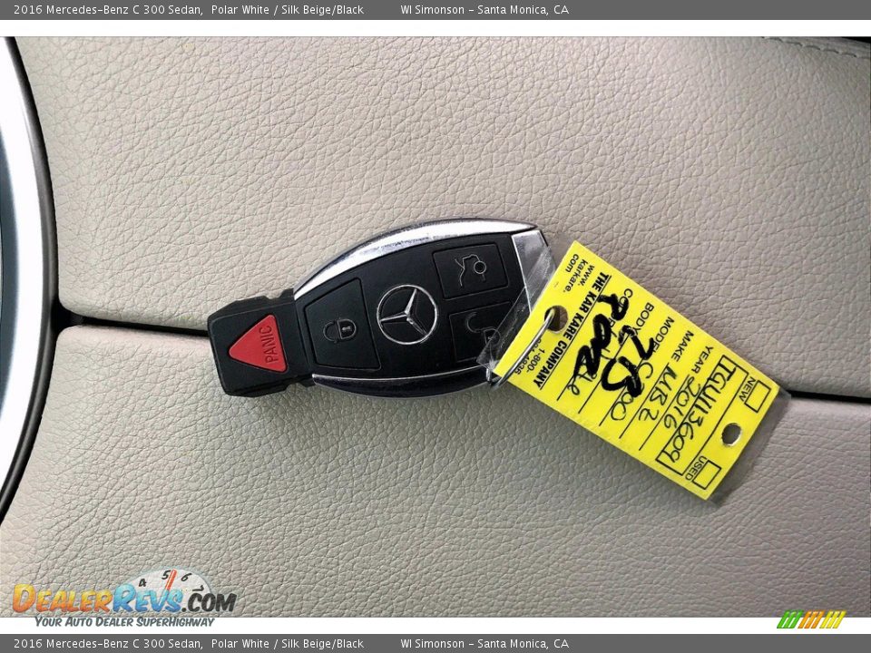 2016 Mercedes-Benz C 300 Sedan Polar White / Silk Beige/Black Photo #11