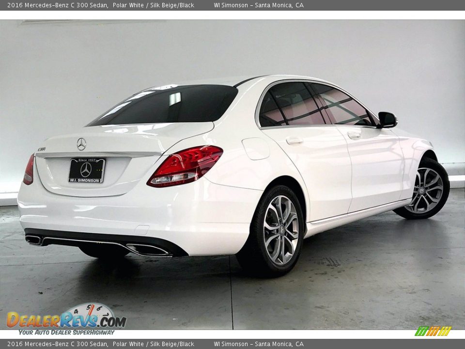 2016 Mercedes-Benz C 300 Sedan Polar White / Silk Beige/Black Photo #13
