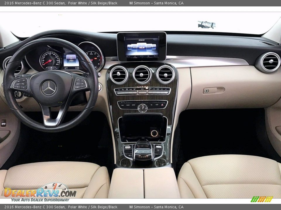 2016 Mercedes-Benz C 300 Sedan Polar White / Silk Beige/Black Photo #15