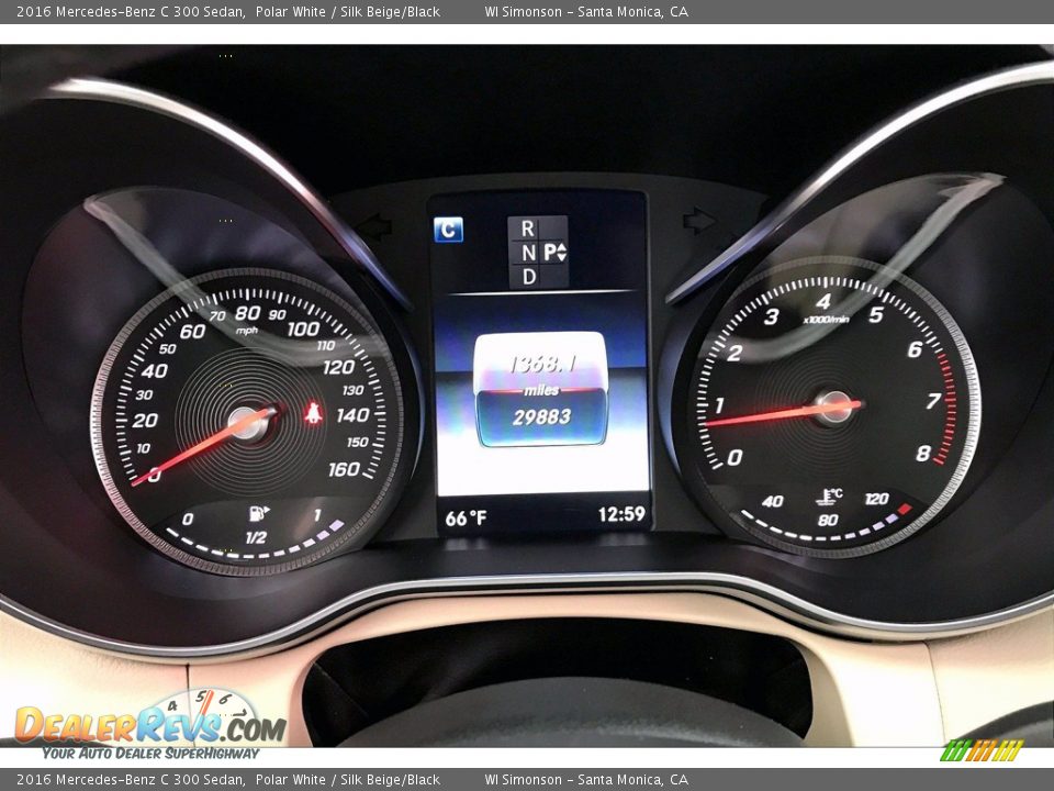 2016 Mercedes-Benz C 300 Sedan Polar White / Silk Beige/Black Photo #23