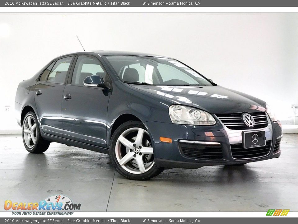 2010 Volkswagen Jetta SE Sedan Blue Graphite Metallic / Titan Black Photo #33