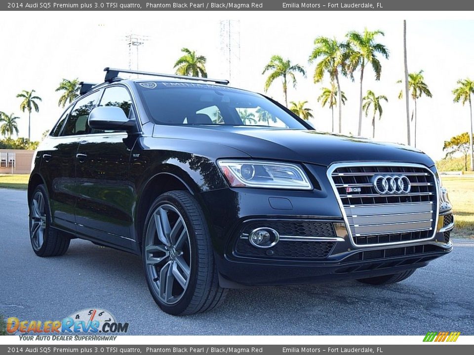 2014 Audi SQ5 Premium plus 3.0 TFSI quattro Phantom Black Pearl / Black/Magma Red Photo #1