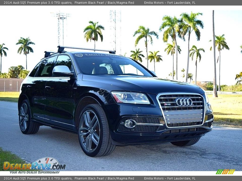 2014 Audi SQ5 Premium plus 3.0 TFSI quattro Phantom Black Pearl / Black/Magma Red Photo #2