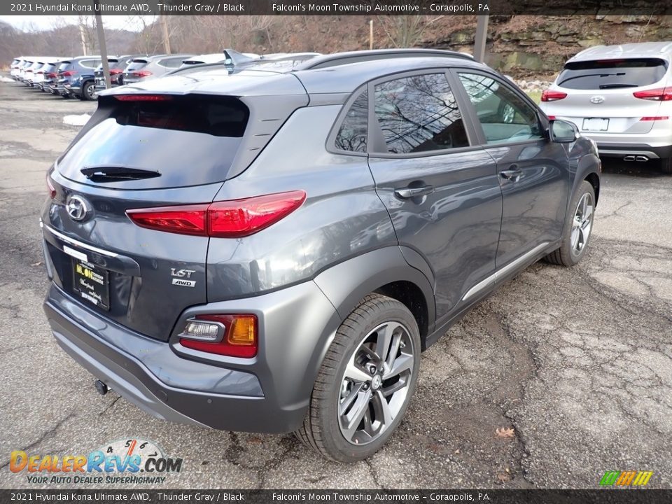 2021 Hyundai Kona Ultimate AWD Thunder Gray / Black Photo #2