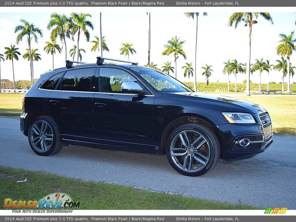 2014 Audi SQ5 Premium plus 3.0 TFSI quattro Phantom Black Pearl / Black/Magma Red Photo #3