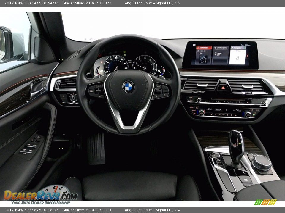 2017 BMW 5 Series 530i Sedan Glacier Silver Metallic / Black Photo #4