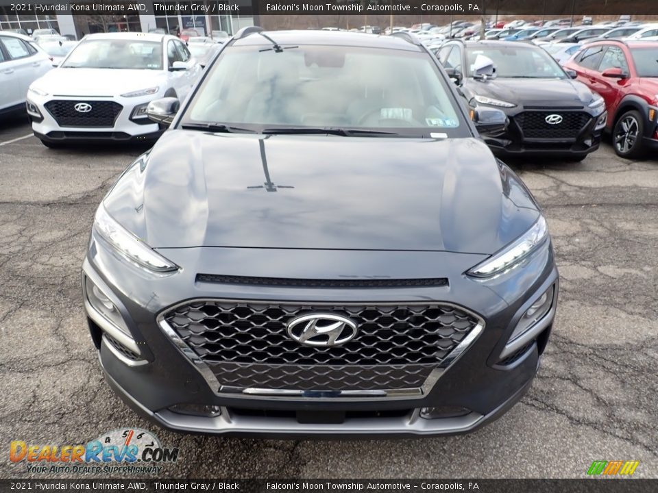 2021 Hyundai Kona Ultimate AWD Thunder Gray / Black Photo #4