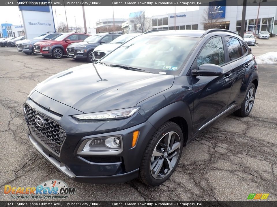 2021 Hyundai Kona Ultimate AWD Thunder Gray / Black Photo #5