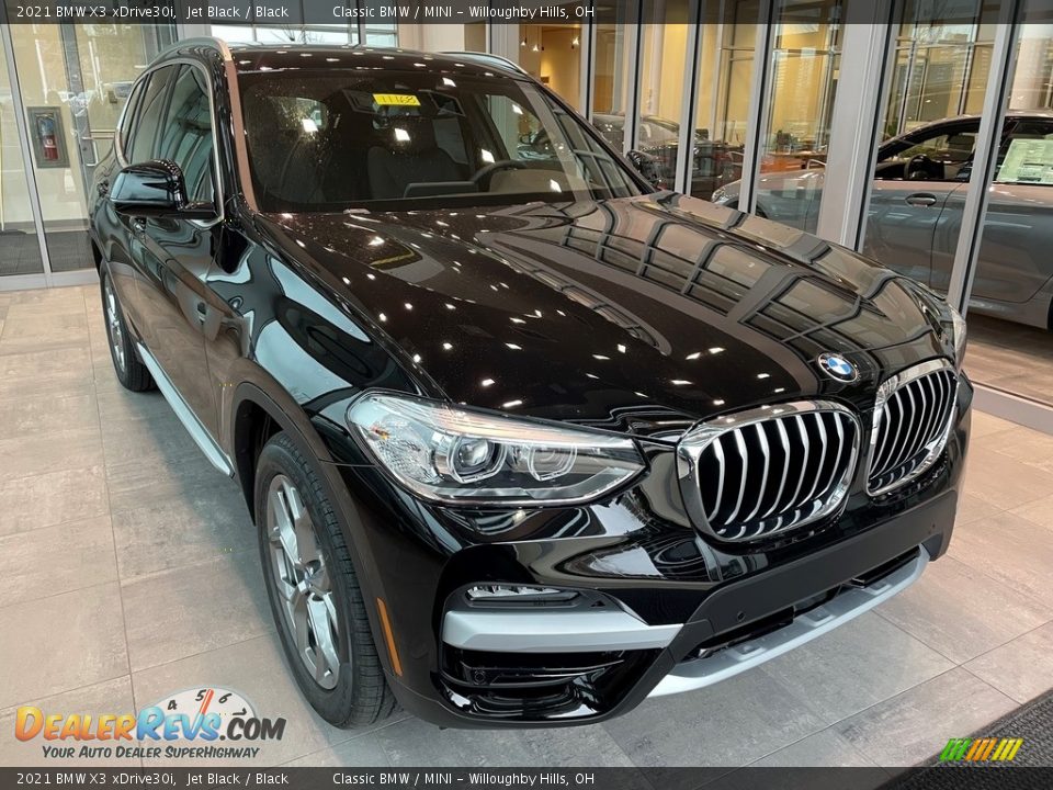 2021 BMW X3 xDrive30i Jet Black / Black Photo #1