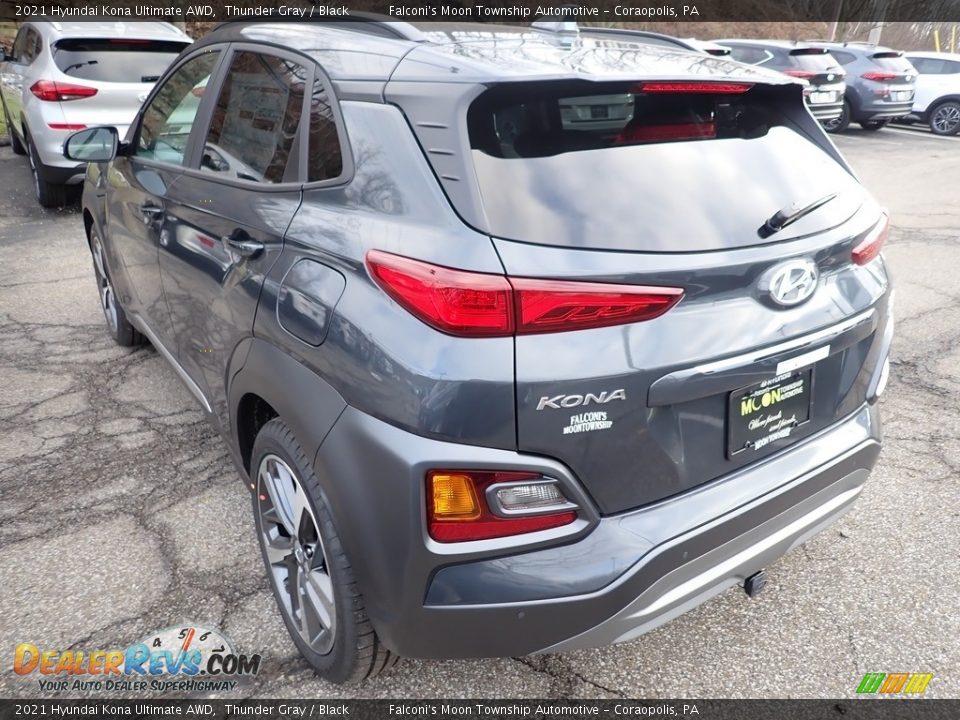 2021 Hyundai Kona Ultimate AWD Thunder Gray / Black Photo #6