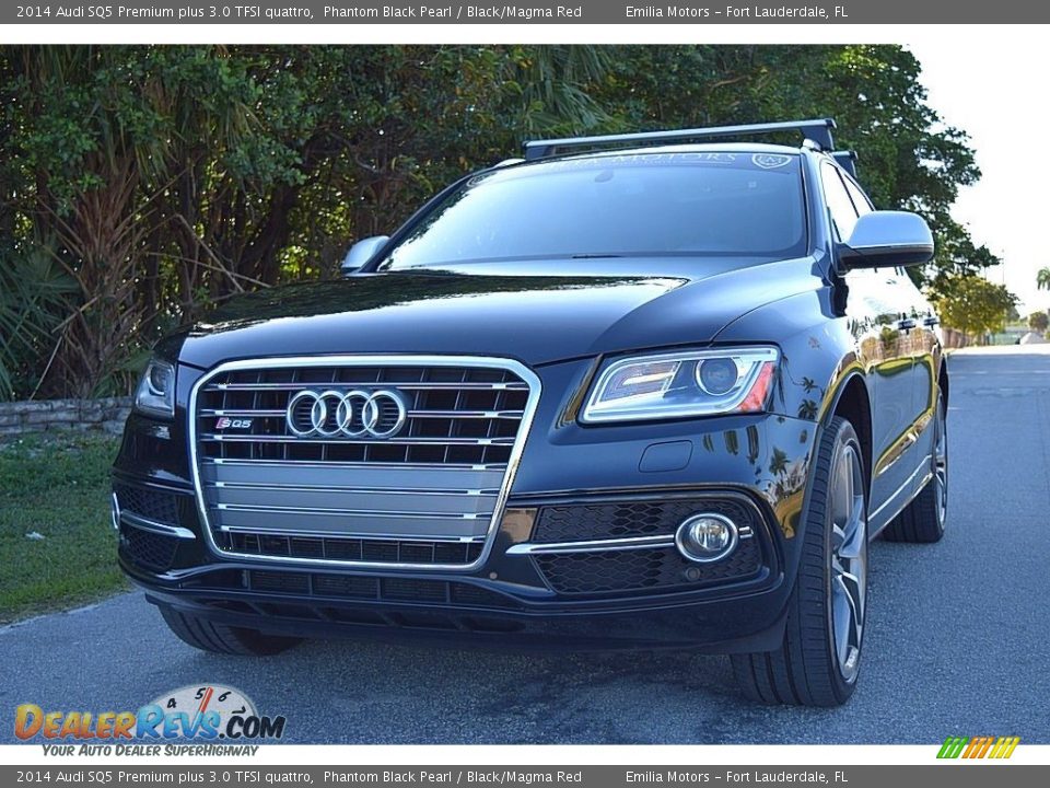 2014 Audi SQ5 Premium plus 3.0 TFSI quattro Phantom Black Pearl / Black/Magma Red Photo #9