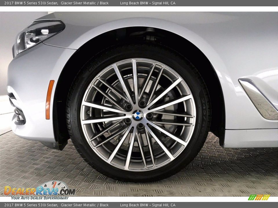 2017 BMW 5 Series 530i Sedan Glacier Silver Metallic / Black Photo #8