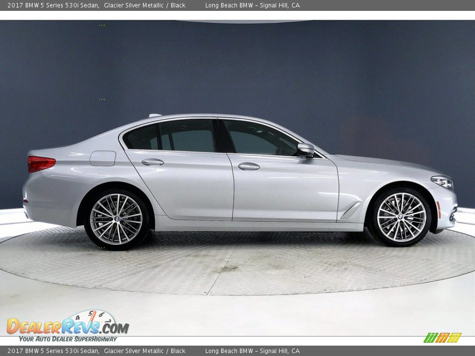 2017 BMW 5 Series 530i Sedan Glacier Silver Metallic / Black Photo #14