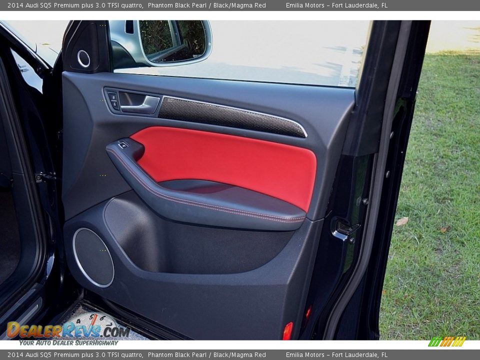 2014 Audi SQ5 Premium plus 3.0 TFSI quattro Phantom Black Pearl / Black/Magma Red Photo #28