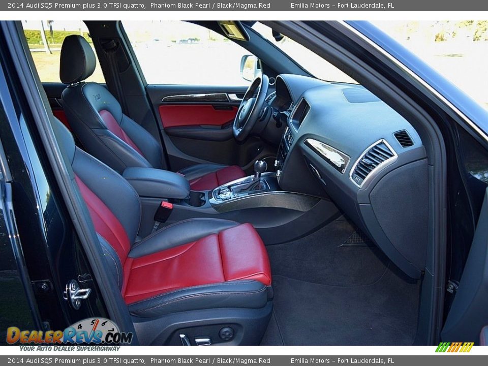 2014 Audi SQ5 Premium plus 3.0 TFSI quattro Phantom Black Pearl / Black/Magma Red Photo #33