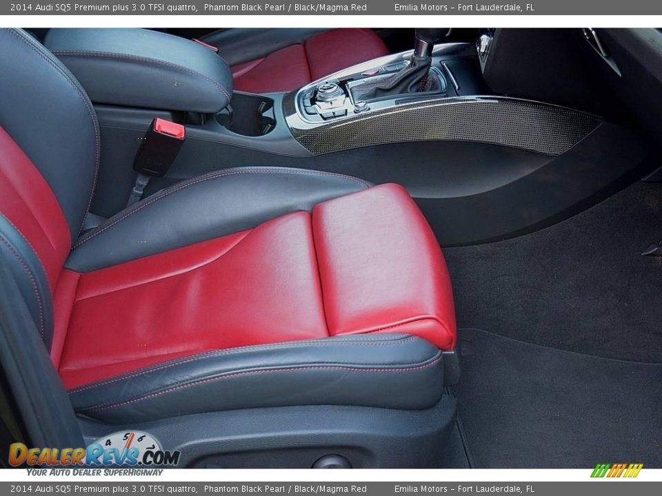 2014 Audi SQ5 Premium plus 3.0 TFSI quattro Phantom Black Pearl / Black/Magma Red Photo #34
