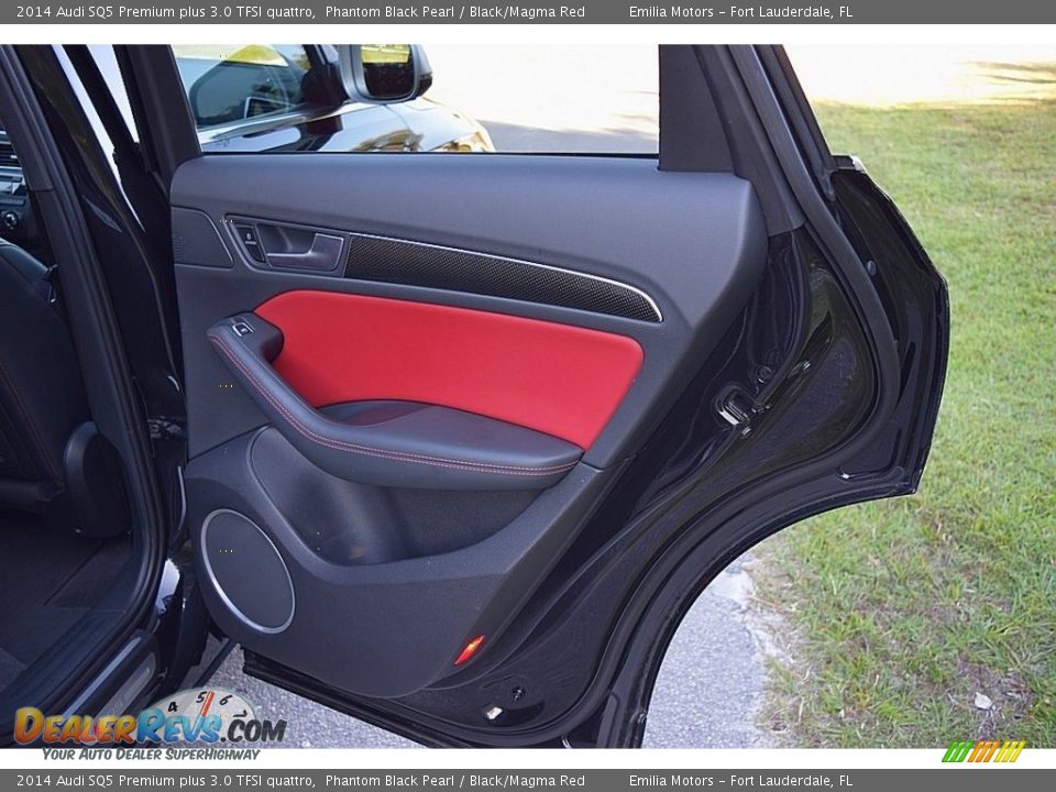 2014 Audi SQ5 Premium plus 3.0 TFSI quattro Phantom Black Pearl / Black/Magma Red Photo #36