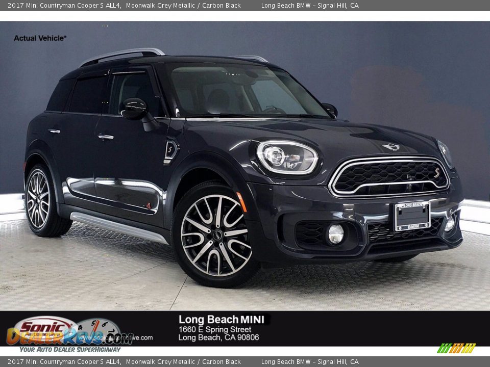 2017 Mini Countryman Cooper S ALL4 Moonwalk Grey Metallic / Carbon Black Photo #1