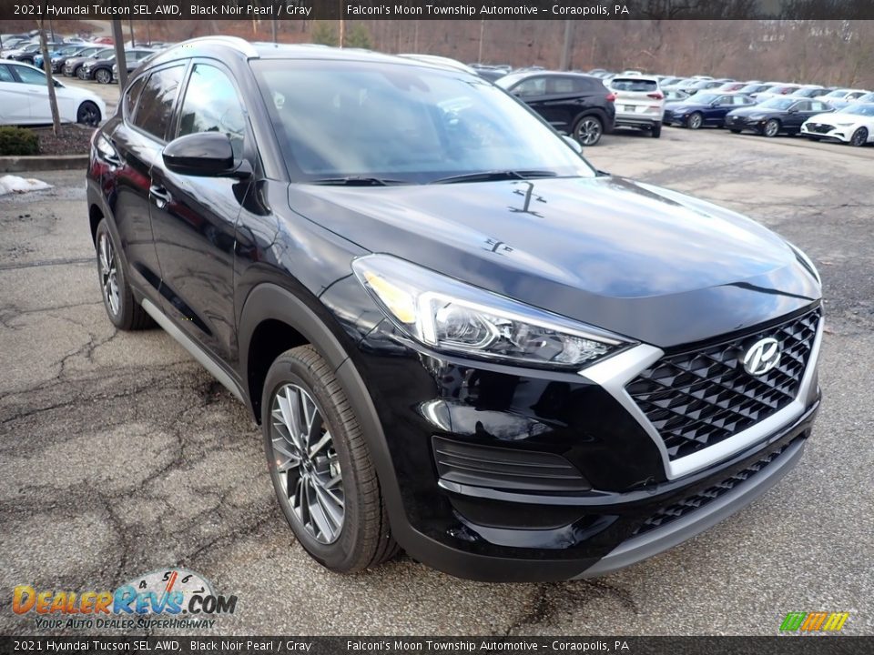 2021 Hyundai Tucson SEL AWD Black Noir Pearl / Gray Photo #3
