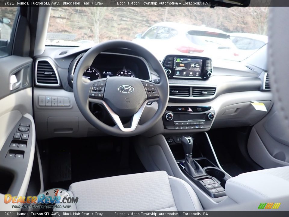 2021 Hyundai Tucson SEL AWD Black Noir Pearl / Gray Photo #9