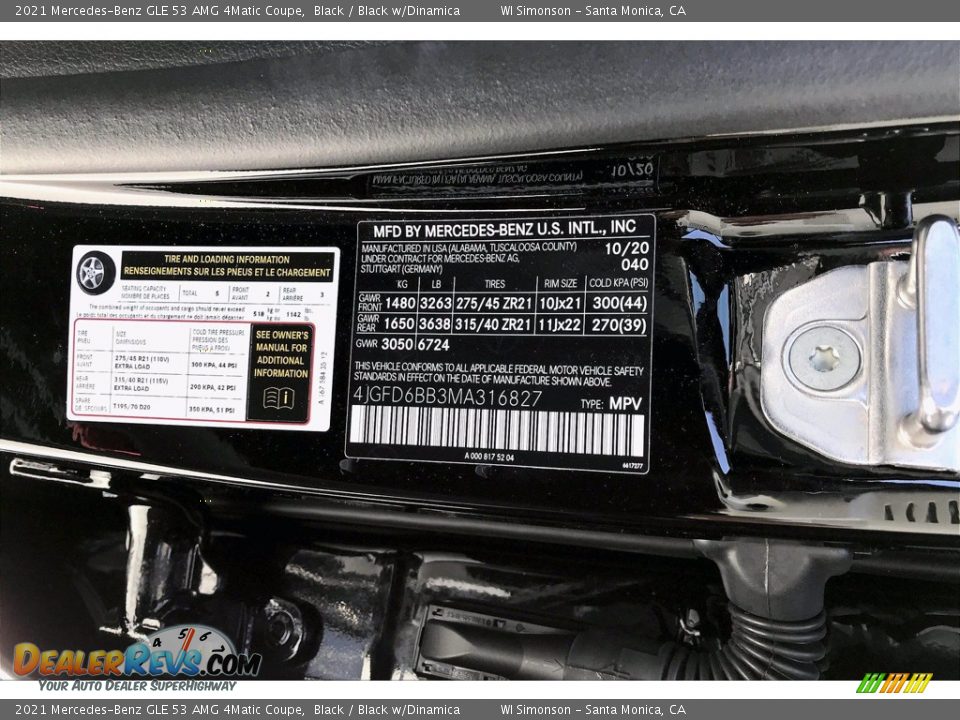 2021 Mercedes-Benz GLE 53 AMG 4Matic Coupe Black / Black w/Dinamica Photo #12