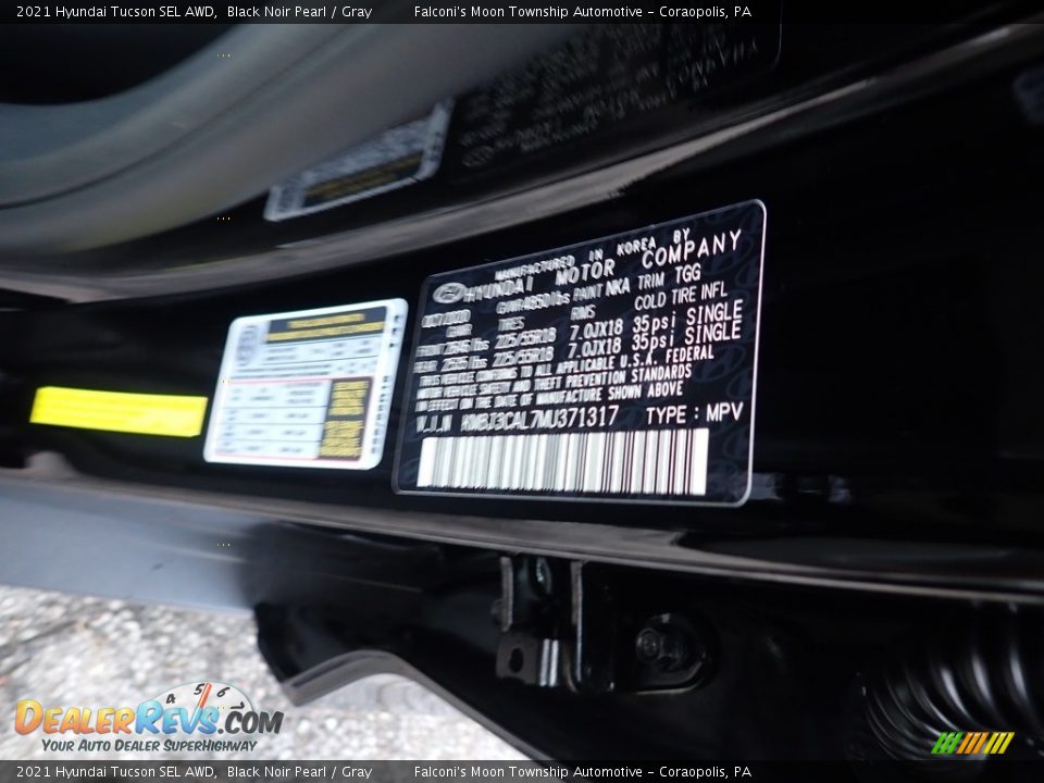 2021 Hyundai Tucson SEL AWD Black Noir Pearl / Gray Photo #12