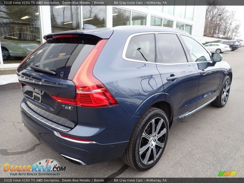 2018 Volvo XC60 T6 AWD Inscription Denim Blue Metallic / Blonde Photo #3
