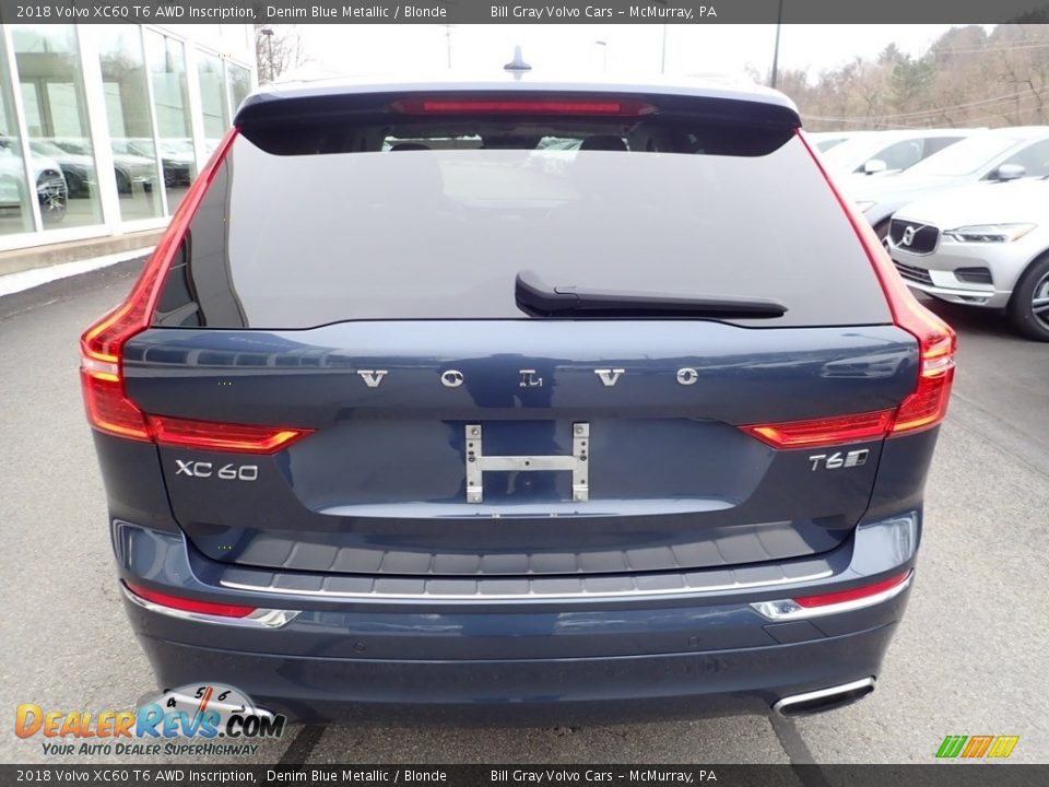 2018 Volvo XC60 T6 AWD Inscription Denim Blue Metallic / Blonde Photo #4