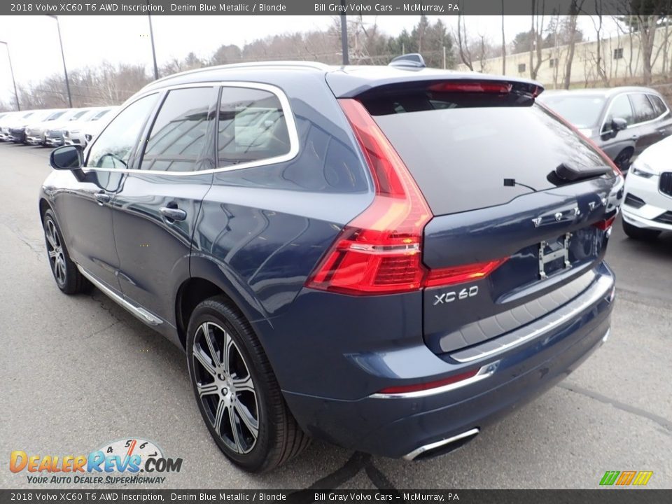 2018 Volvo XC60 T6 AWD Inscription Denim Blue Metallic / Blonde Photo #6