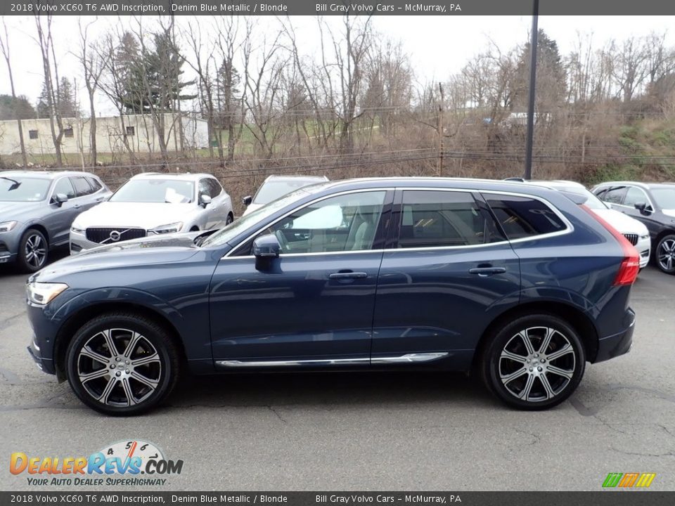 2018 Volvo XC60 T6 AWD Inscription Denim Blue Metallic / Blonde Photo #7
