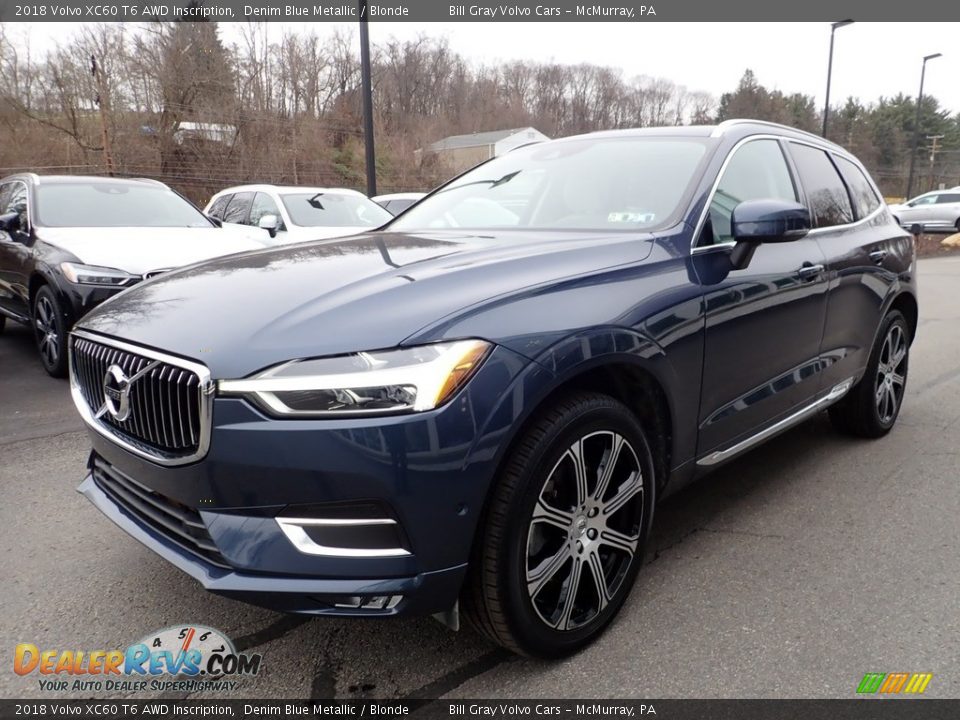 2018 Volvo XC60 T6 AWD Inscription Denim Blue Metallic / Blonde Photo #8