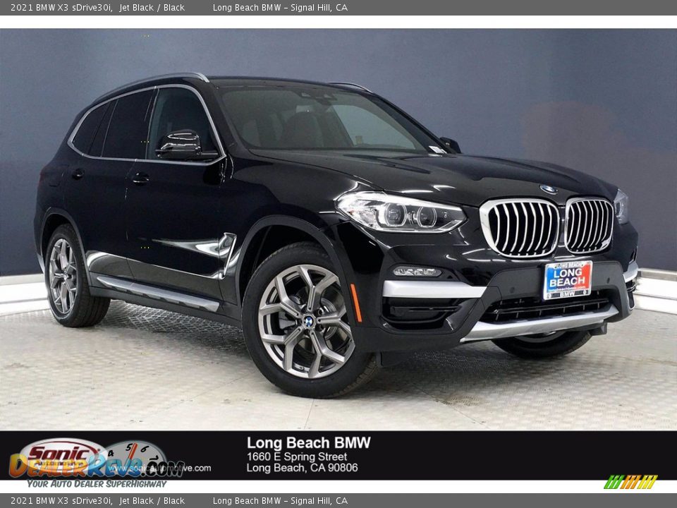 2021 BMW X3 sDrive30i Jet Black / Black Photo #1