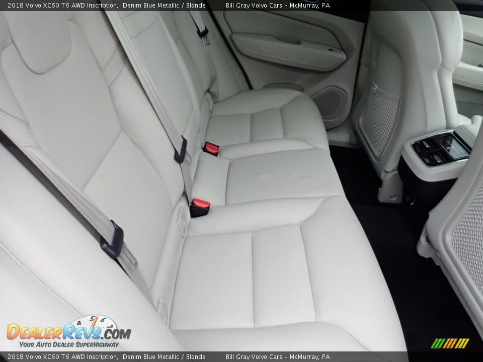 2018 Volvo XC60 T6 AWD Inscription Denim Blue Metallic / Blonde Photo #14