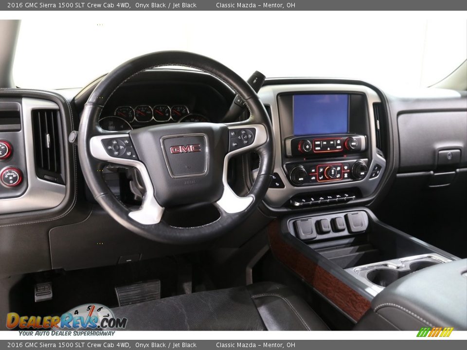 Dashboard of 2016 GMC Sierra 1500 SLT Crew Cab 4WD Photo #7