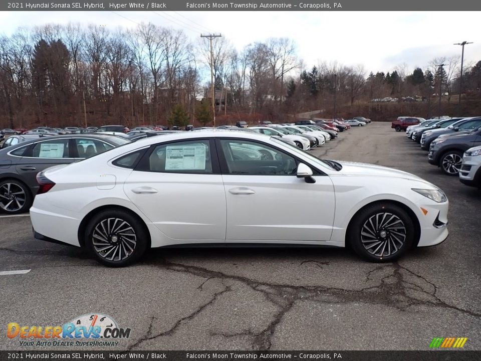 2021 Hyundai Sonata SEL Hybrid Hyper White / Black Photo #1