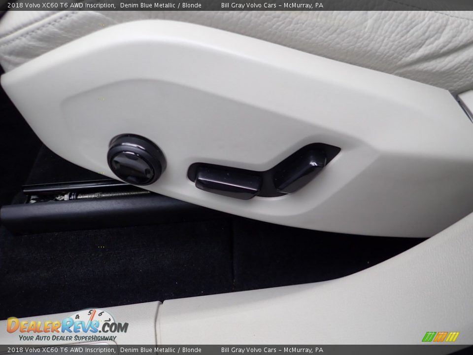 2018 Volvo XC60 T6 AWD Inscription Denim Blue Metallic / Blonde Photo #19