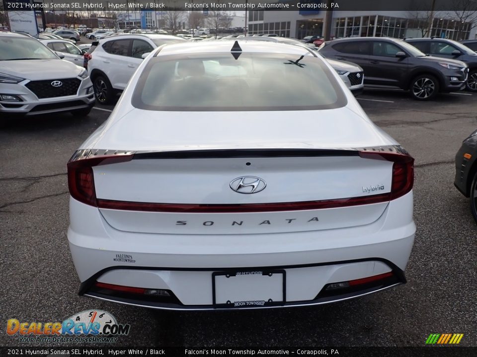 2021 Hyundai Sonata SEL Hybrid Hyper White / Black Photo #4