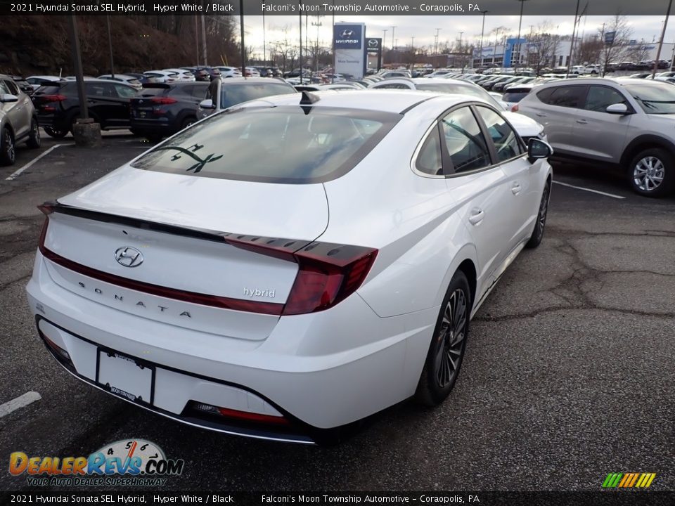 2021 Hyundai Sonata SEL Hybrid Hyper White / Black Photo #5