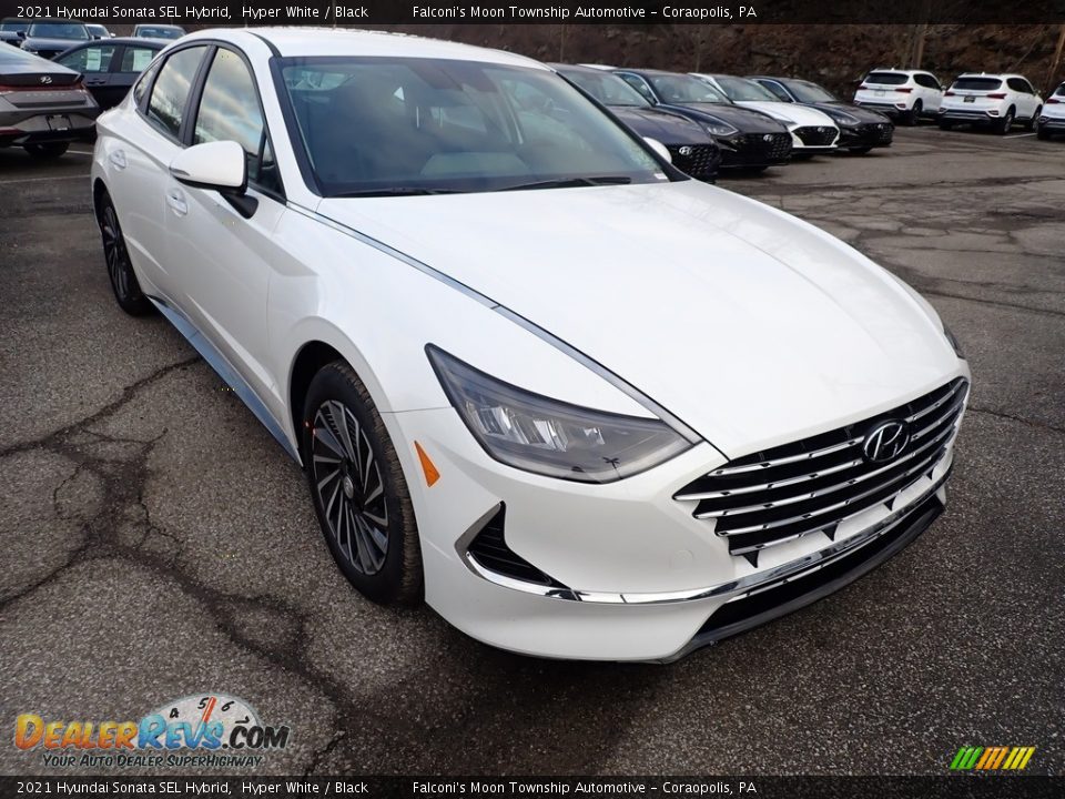 2021 Hyundai Sonata SEL Hybrid Hyper White / Black Photo #6