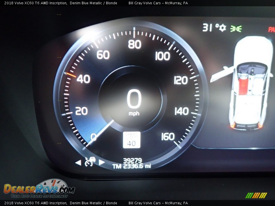 2018 Volvo XC60 T6 AWD Inscription Denim Blue Metallic / Blonde Photo #24
